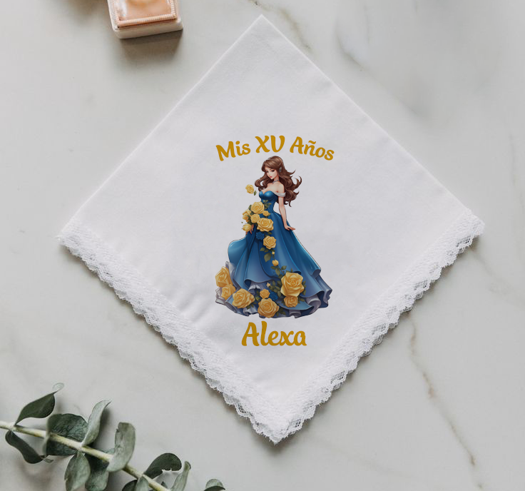 docena servilletas de tela para xv años 066