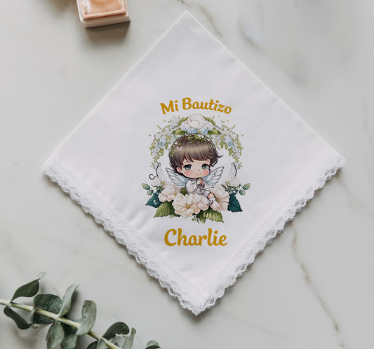 docena servilletas de tela para bautizo de niño 002
