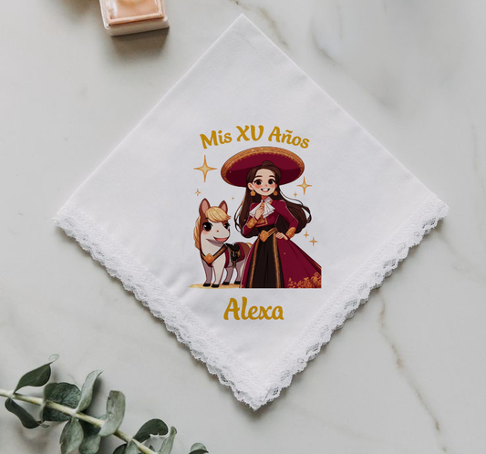 docena servilletas de tela para xv años 049