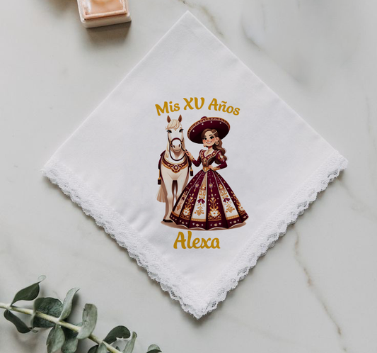 docena servilletas de tela para xv años 050