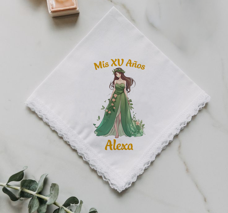 docena servilletas de tela para xv años 058