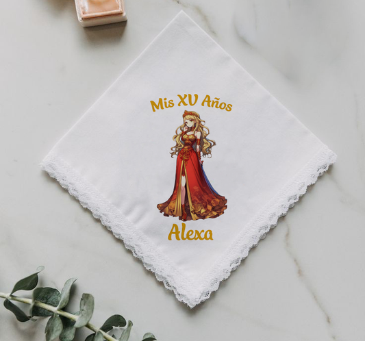 docena servilletas de tela para xv años 060
